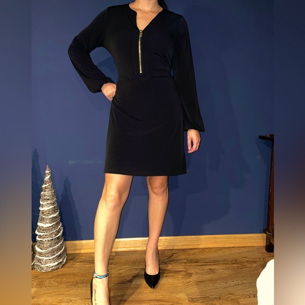 Black Michael Kors Quarter Zip Dress